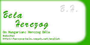 bela herczog business card
